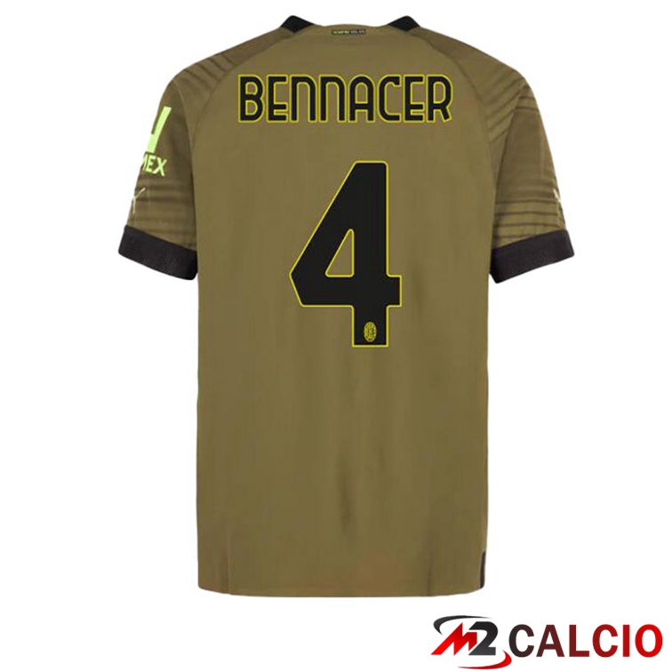 Maglie Calcio AC Milan (BENNACER 4) Terza Marrone 2022/2023