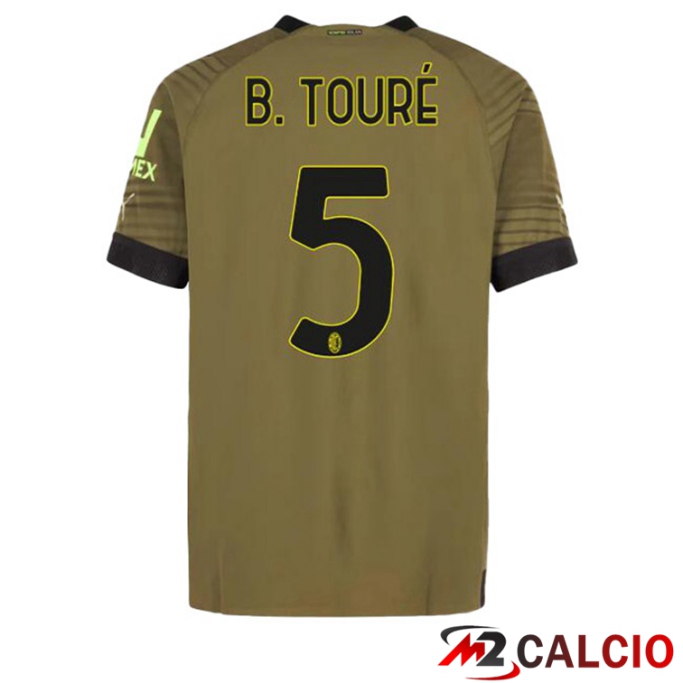 Maglie Calcio AC Milan (B. TOURÉ 5) Terza Marrone 2022/2023
