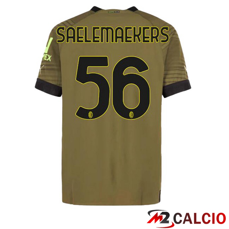Maglie Calcio AC Milan (SAELEMAEKERS 56) Terza Marrone 2022/2023