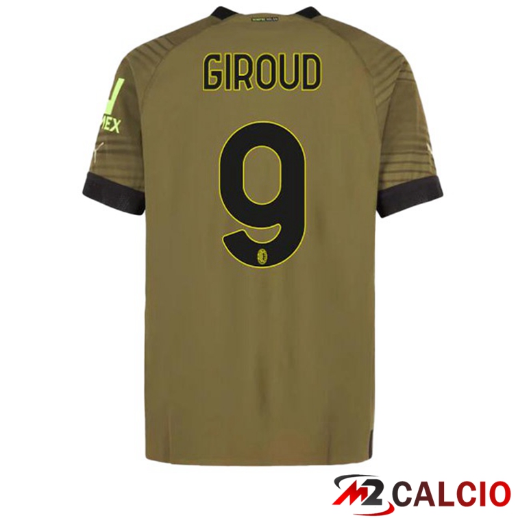 Maglie Calcio AC Milan (GIROUD 9) Terza Marrone 2022/2023
