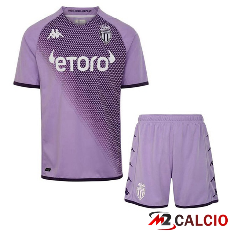 Maglie Calcio AS Monaco Bambino Terza Porpora 2022/2023