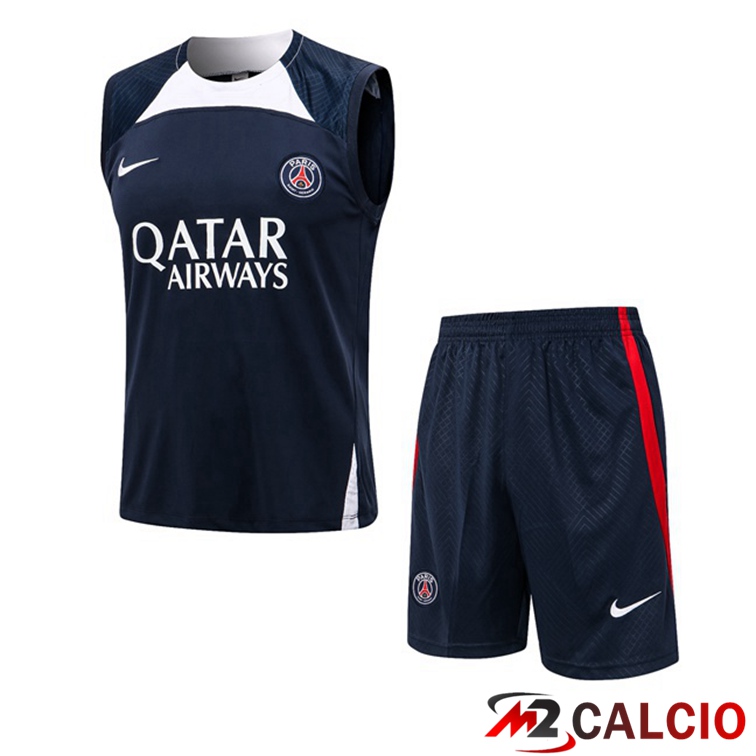 Canotta Calcio Paris PSG + Shorts Blu Royal 2022/2023