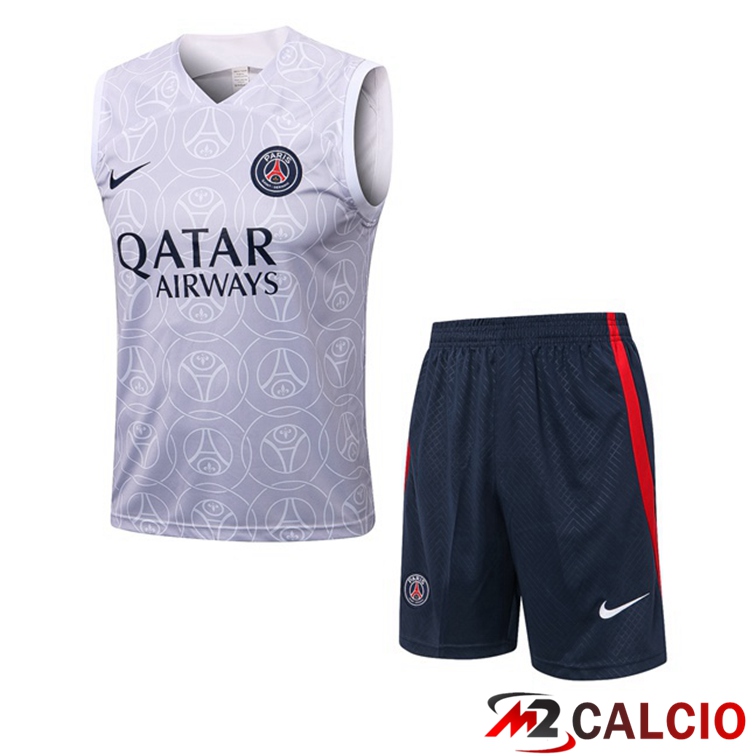 Canotta Calcio Paris PSG + Shorts Bianco 2022/2023
