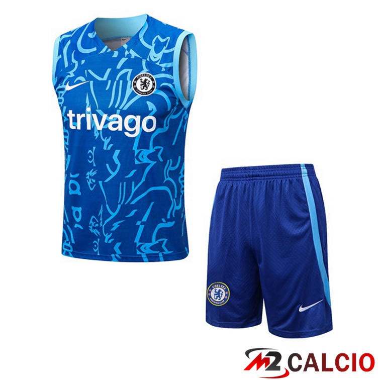 Canotta Calcio FC Chelsea + Shorts Blu 2022/2023
