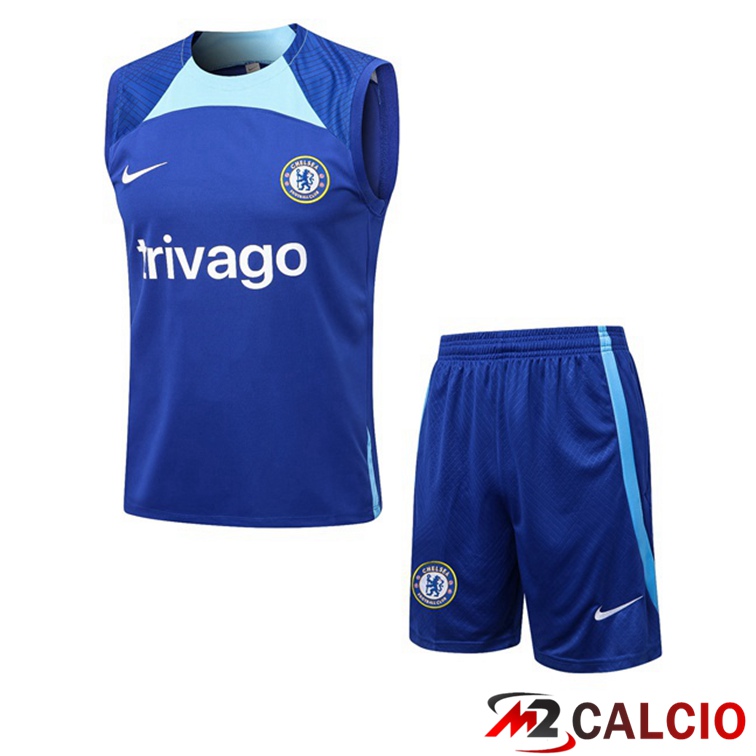 Canotta Calcio FC Chelsea + Shorts Blu 2022/2023