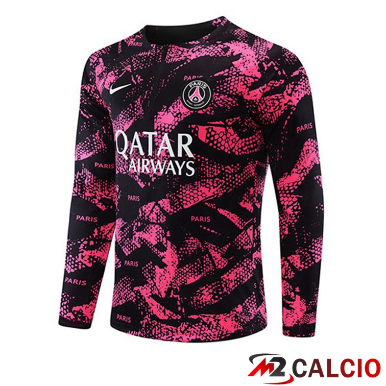 Felpe Allenamento Paris PSG Rosa Nero 2022/2023