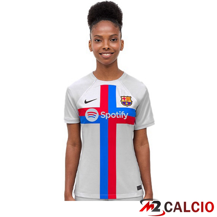 Maglie Calcio FC Barcellona Donna Terza Grigio 2022/2023