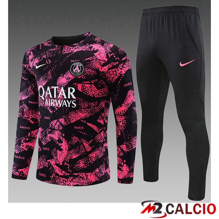 Tuta Calcio Paris PSG Bambino Rosa Nero 2022/2023