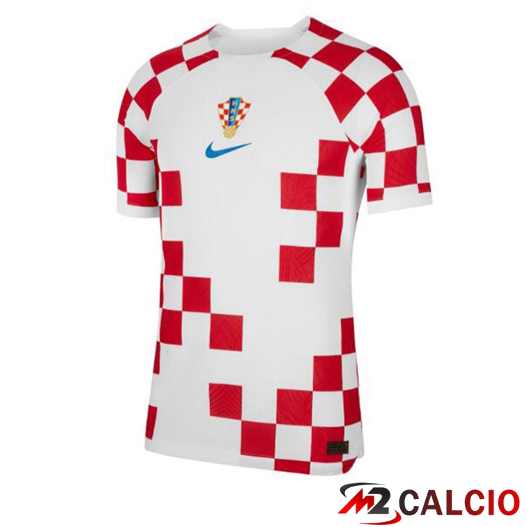 Maglie Calcio Croazia Prima Bianco Rosso Coppa del Mondo 2022