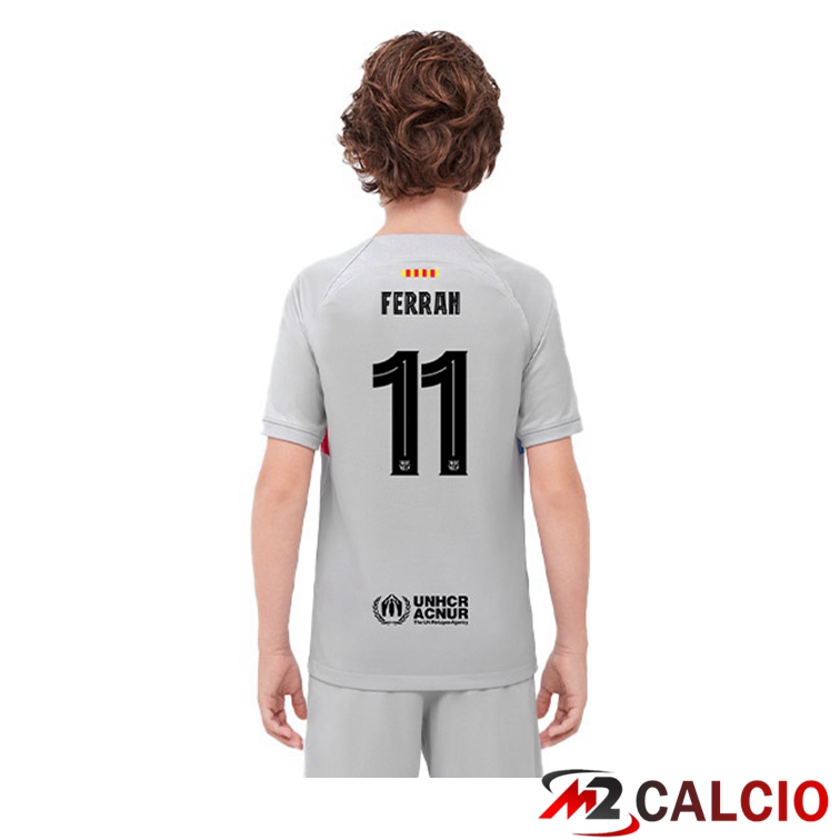 Maglie Calcio FC Barcellona (FERRAN 11) Bambino Terza Grigio 2022/2023