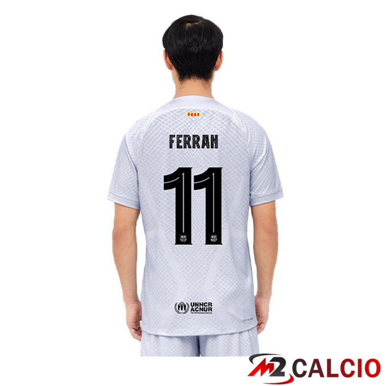 Maglie Calcio FC Barcellona (FERRAN 11) Terza Grigio 2022/2023