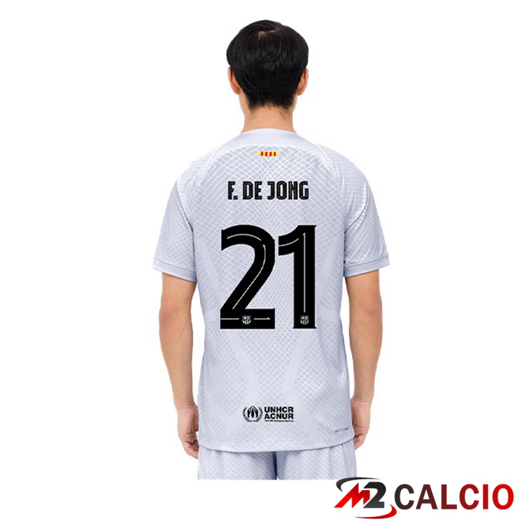 Maglie Calcio FC Barcellona (F. DE JONG 21) Terza Grigio 2022/2023