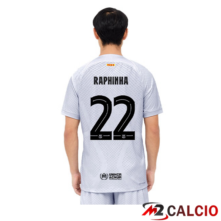 Maglie Calcio FC Barcellona (RAPHINHA 22) Terza Grigio 2022/2023