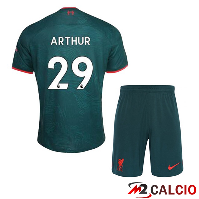 Maglie Calcio FC Liverpool (ARTHUR 29) Bambino Terza Verde 2022/2023