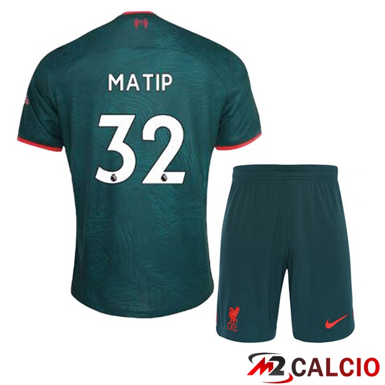 Maglie Calcio FC Liverpool (MATIP 32) Bambino Terza Verde 2022/2023