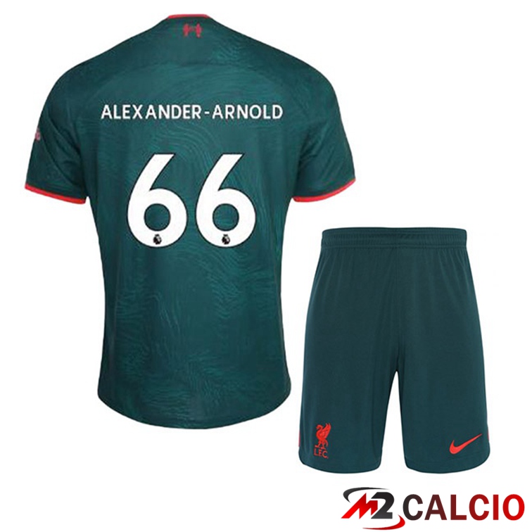 Maglie Calcio FC Liverpool (ALEXANDER-ARNOLD 66) Bambino Terza Verde 2022/2023