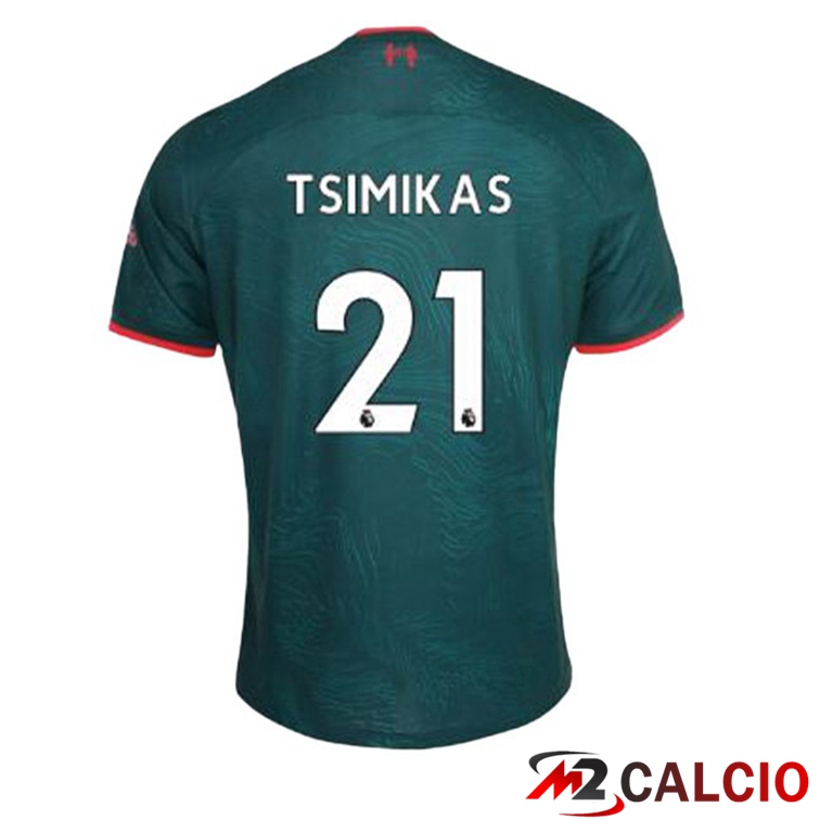 Maglie Calcio FC Liverpool (TSIMIKAS 21) Terza Verde 2022/2023