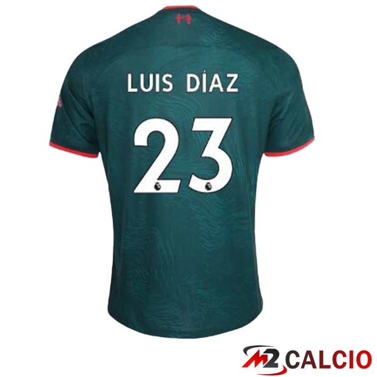 Maglie Calcio FC Liverpool (LUIS DÍAZ 23) Terza Verde 2022/2023