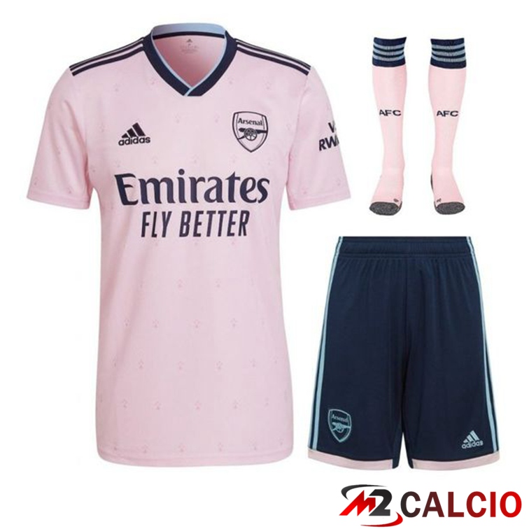 Insieme Maglie Calcio Arsenal Terza (Pantaloncini + Calzini) 2022/2023