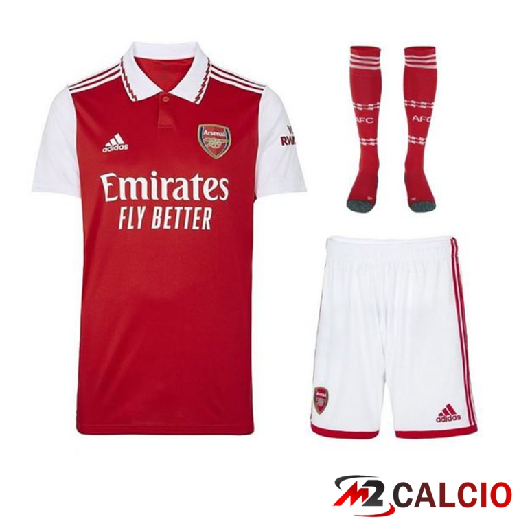 Insieme Maglie Calcio Arsenal Prima (Pantaloncini + Calzini) 2022/2023