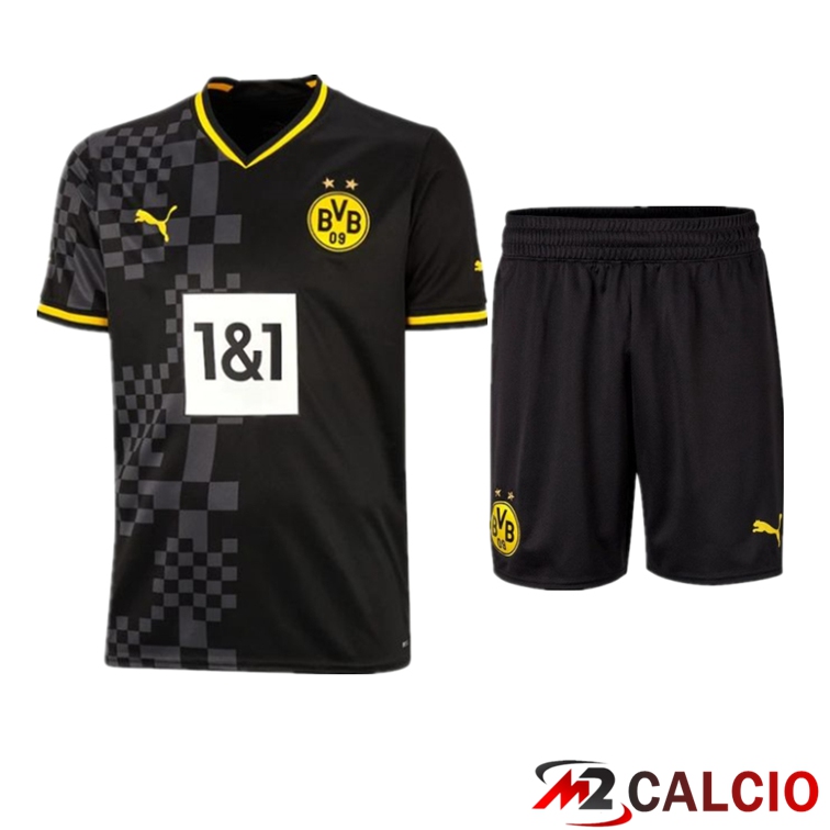 Insieme Maglie Calcio Dortmund BVB Seconda + Pantaloncini 2022/2023