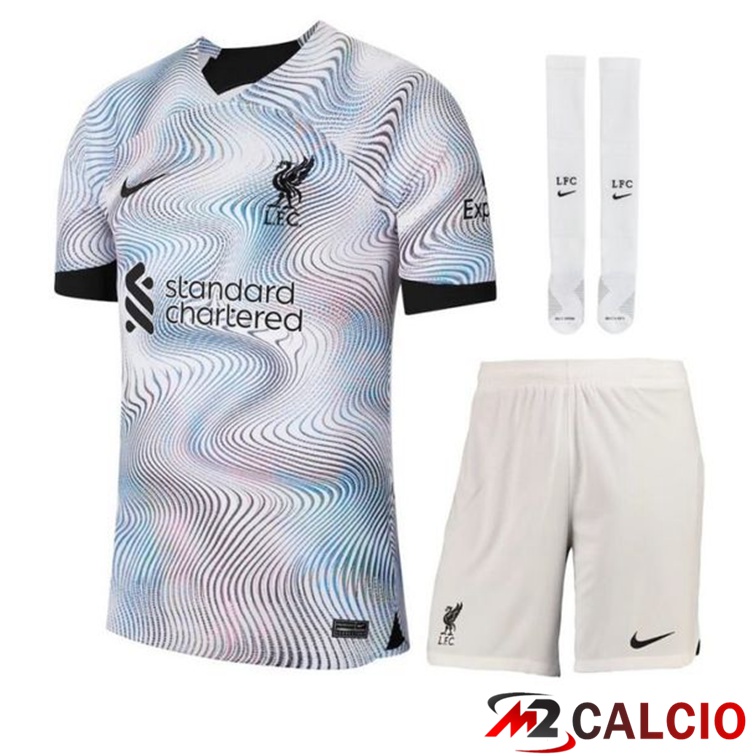 Insieme Maglie Calcio FC Liverpool Seconda (Pantaloncini + Calzini) 2022/2023