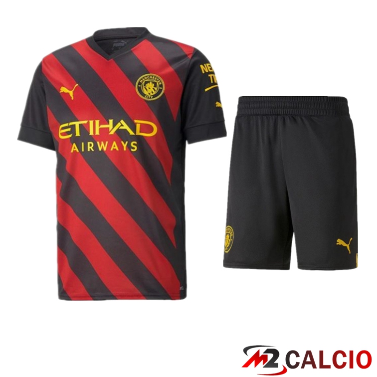Insieme Maglie Calcio Manchester City Seconda + Pantaloncini 2022/2023