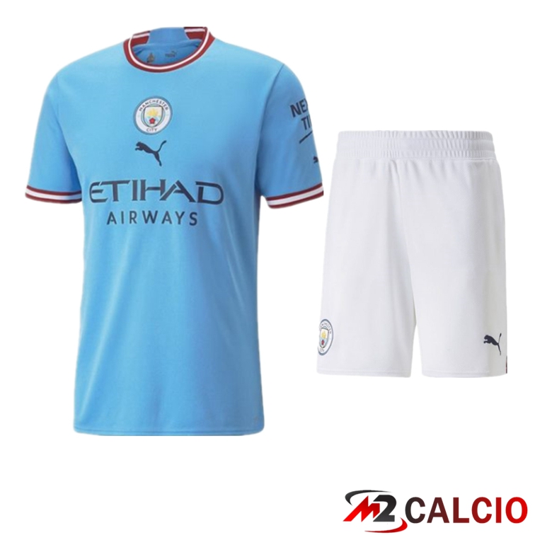 Insieme Maglie Calcio Manchester City Prima + Pantaloncini 2022/2023