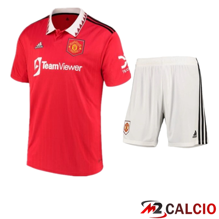 Insieme Maglie Calcio Manchester United Prima + Pantaloncini 2022/2023