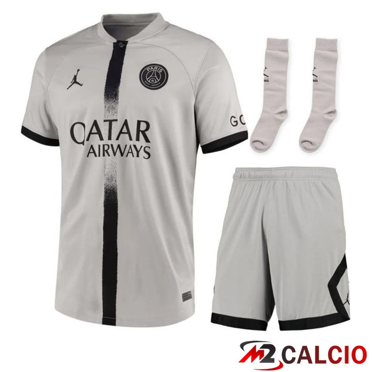 Insieme Maglie Calcio Paris PSG Seconda (Pantaloncini + Calzini) 2022/2023