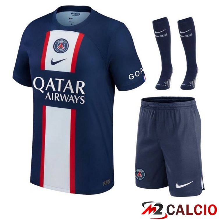 Insieme Maglie Calcio Paris PSG Prima (Pantaloncini + Calzini) 2022/2023