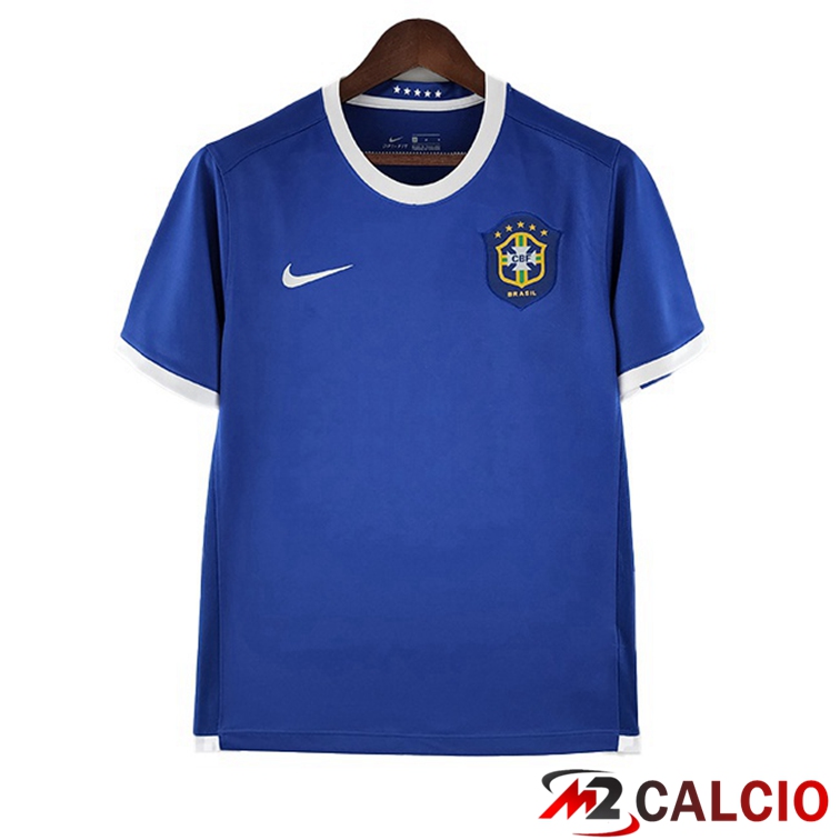 Maglie Calcio Storica Brasile Retro Seconda Blu 2006