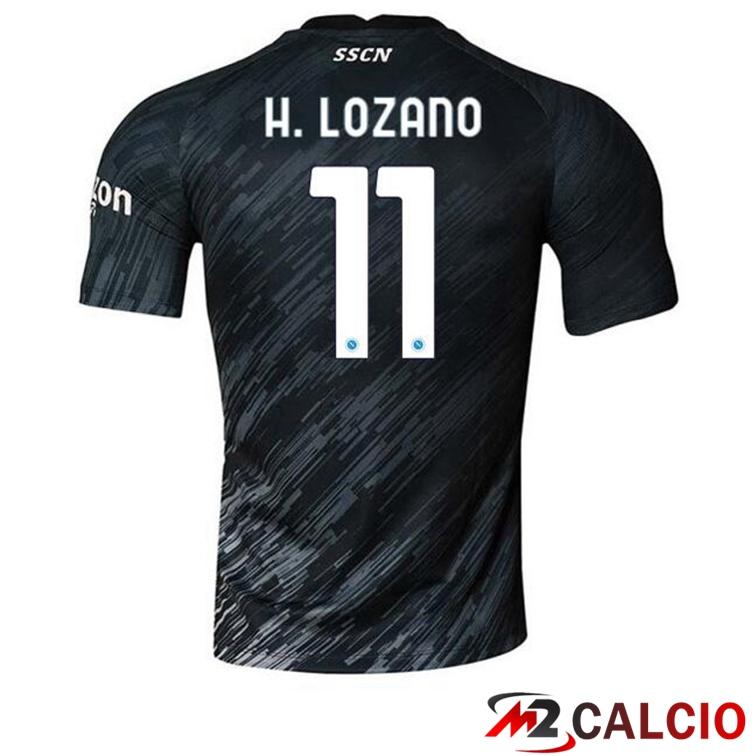 Maglie Calcio SSC Napoli (H. Lozano 11) Terza Nero 2022/2023