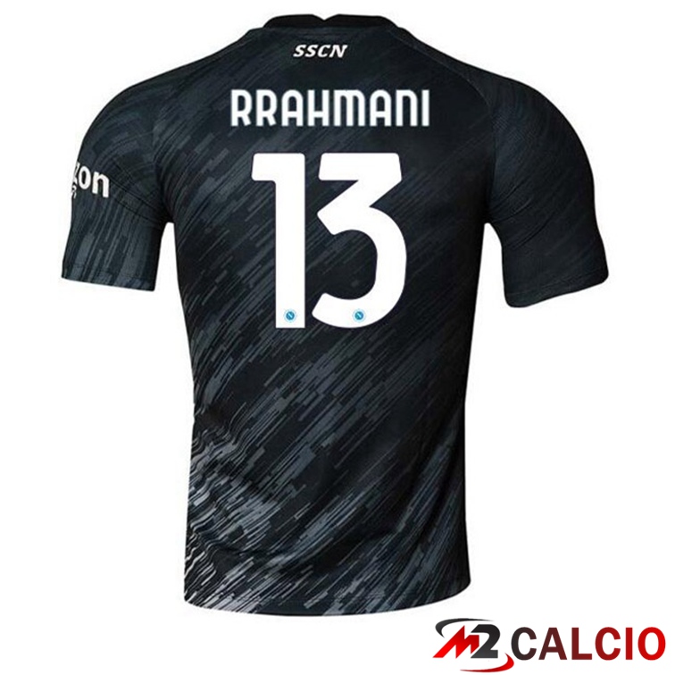 Maglie Calcio SSC Napoli (Rrahmani 13) Terza Nero 2022/2023