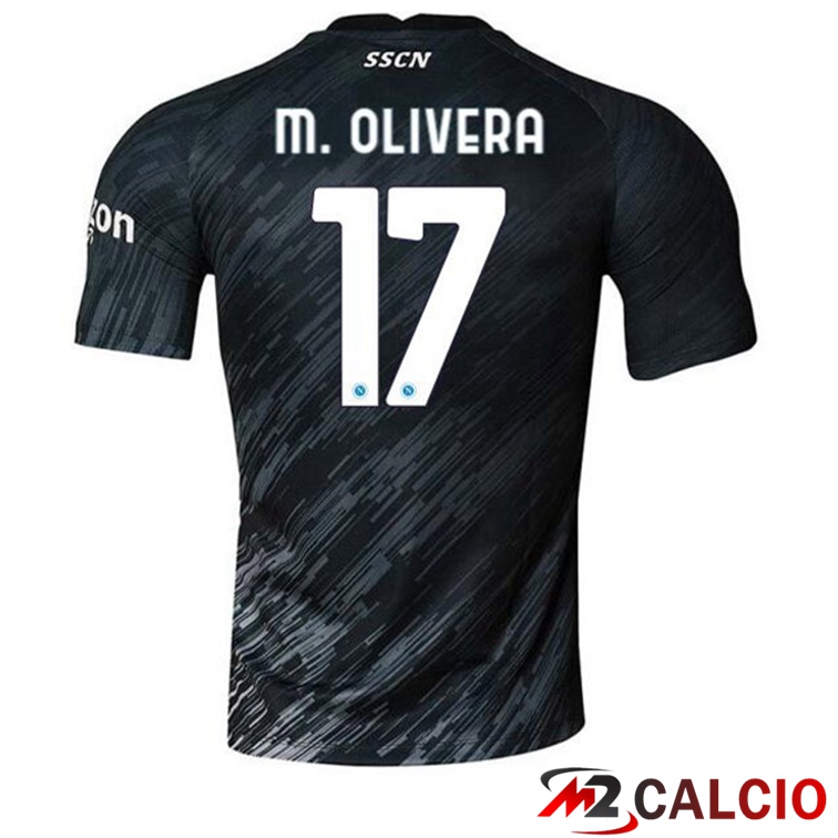 Maglie Calcio SSC Napoli (M. Olivera 17) Terza Nero 2022/2023