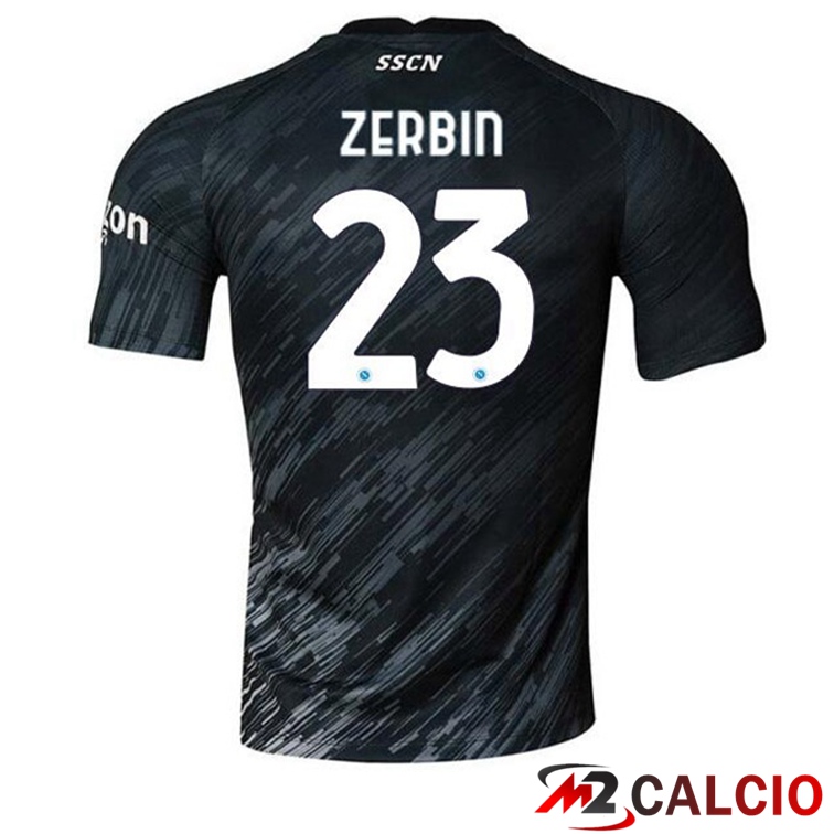 Maglie Calcio SSC Napoli (Zerbin 23) Terza Nero 2022/2023