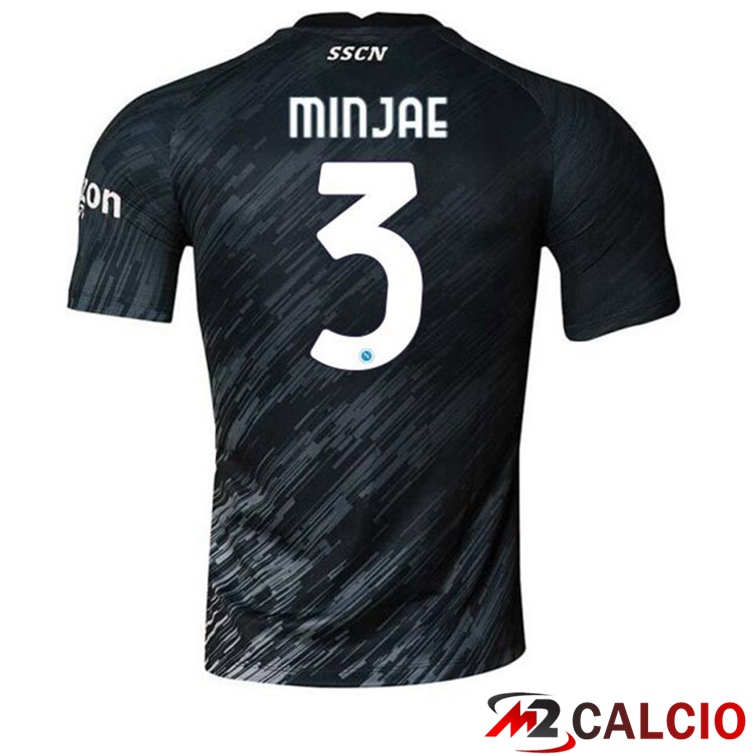 Maglie Calcio SSC Napoli (Minjae 3) Terza Nero 2022/2023