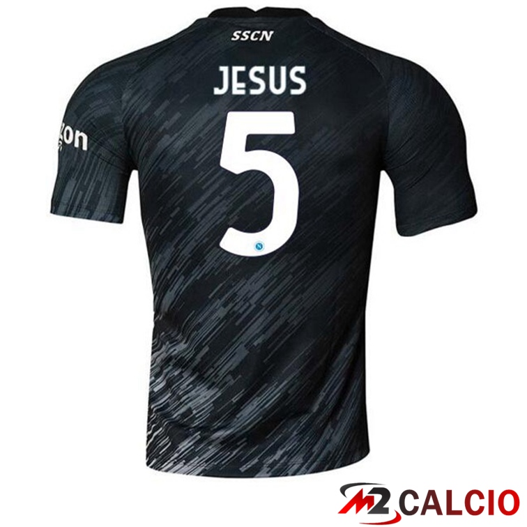 Maglie Calcio SSC Napoli (Jesus 5) Terza Nero 2022/2023