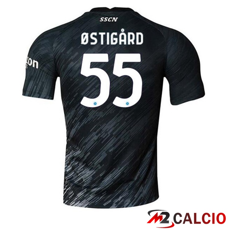 Maglie Calcio SSC Napoli (Ostigard 55) Terza Nero 2022/2023