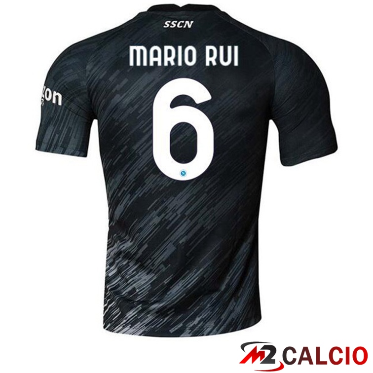 Maglie Calcio SSC Napoli (Mario Rui 6) Terza Nero 2022/2023
