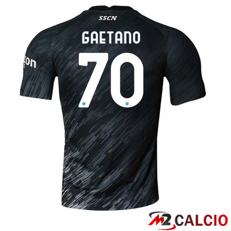 Maglie Calcio SSC Napoli (Gaetano 70) Terza Nero 2022/2023