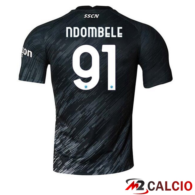 Maglie Calcio SSC Napoli (Ndombele 91) Terza Nero 2022/2023