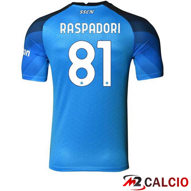 Maglie Calcio SSC Napoli (Raspadori 81) Prima Blu 2022/2023