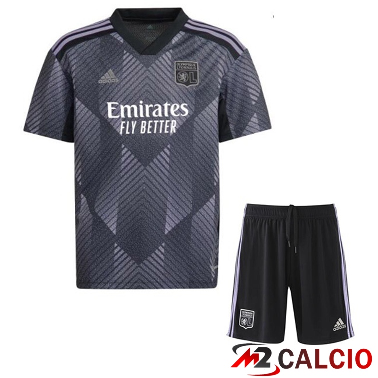 Maglie Calcio Lyon OL Bambino Terza Nero 2022/2023