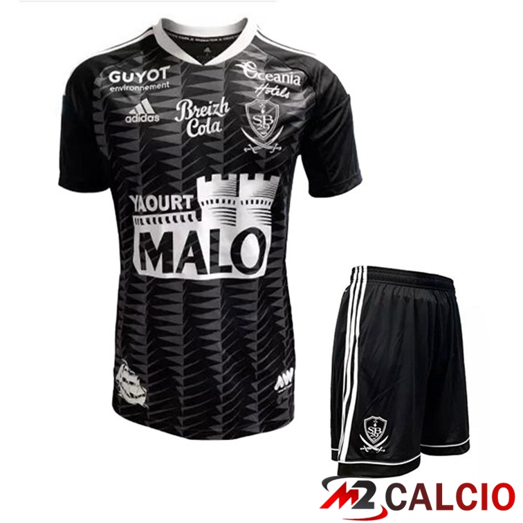 Maglie Calcio Stade Brestois Bambino Terza Nero 2022/2023