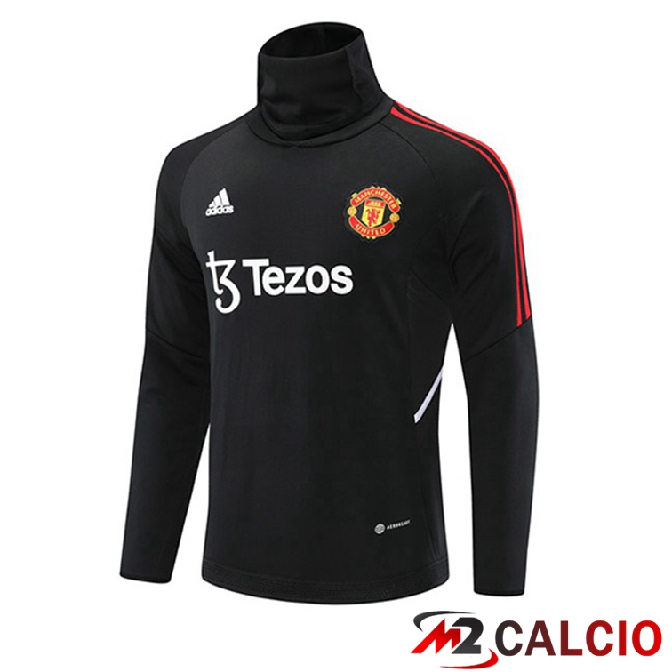 Felpe Allenamento Manchester United Collo Alto Nero 2022/2023