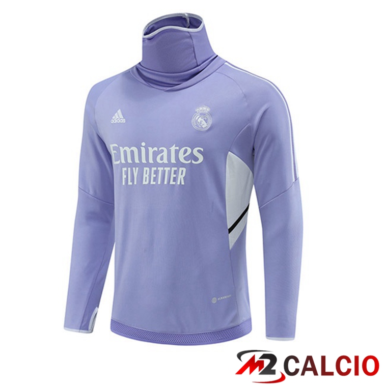 Felpe Allenamento Real Madrid Collo Alto Porpora 2022/2023