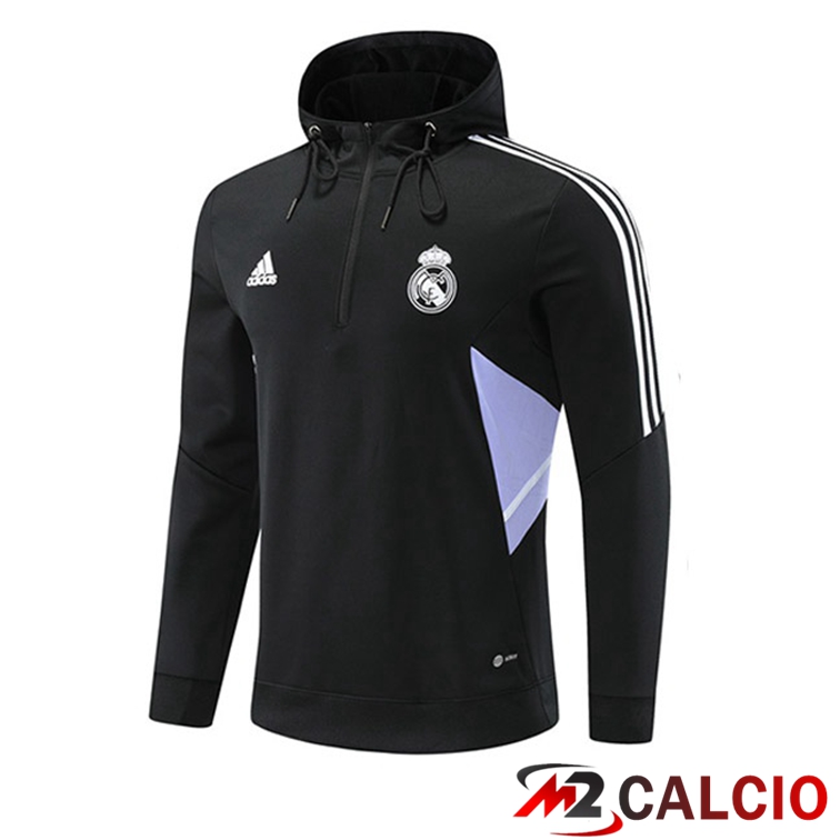 Felpa Con Cappuccio Real Madrid Nero 2022/2023