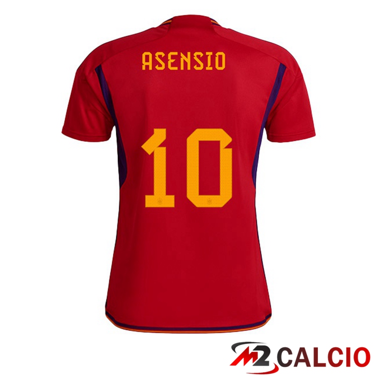 Maglie Calcio Spagna (ASENSIO 10) Prima Rosso Coppa Del Mondo 2022