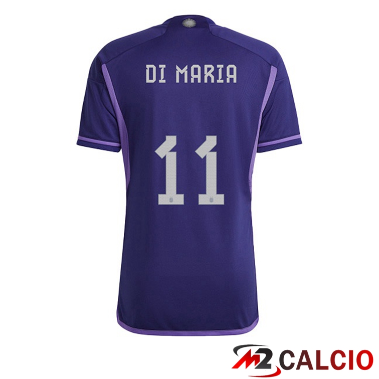 Maglie Calcio Argentina (DI MARIA 11) Seconda Porpora Coppa Del Mondo 2022
